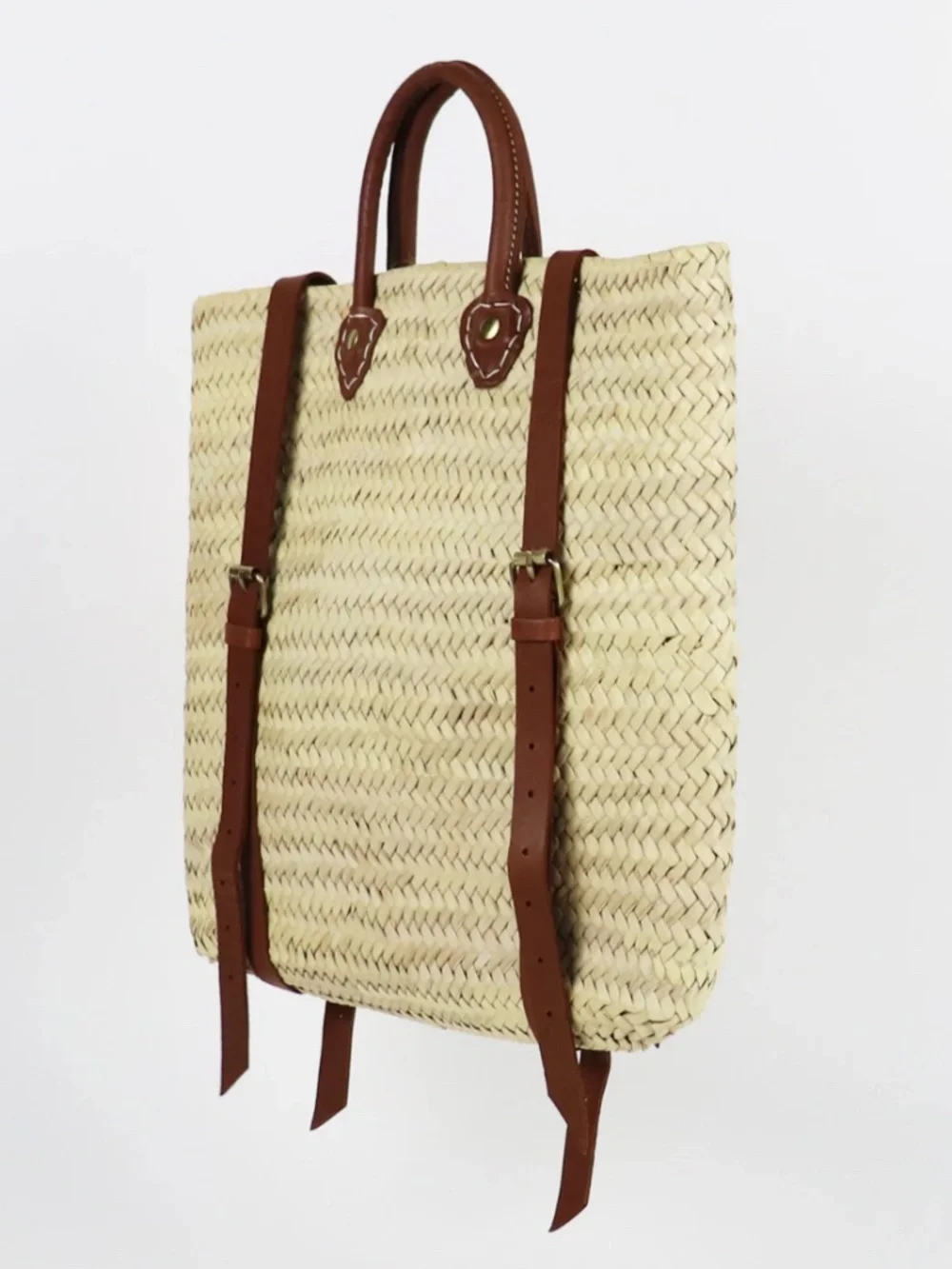 Handmade Straw Backpack - French Basket backpack